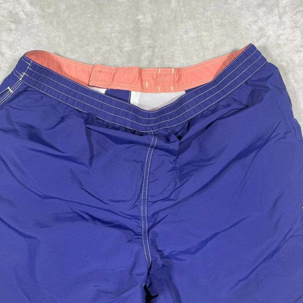 Polo Ralph Lauren Men's Swim Trunks XL Navy Blue Pink PonyLogo Mesh Lined 8.5